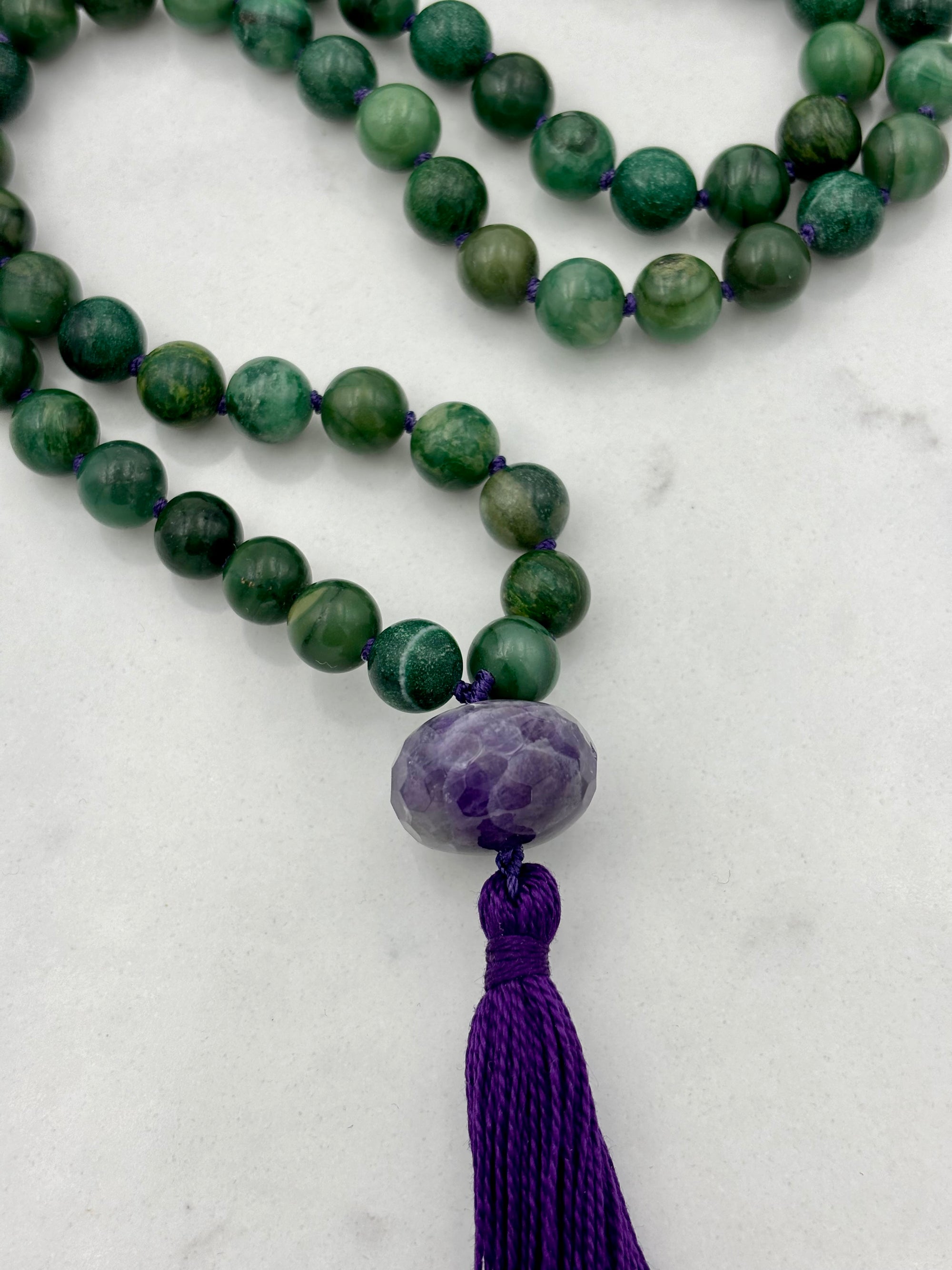 african jade gemstone mala | radiant malas | handmade in boulder, colorado