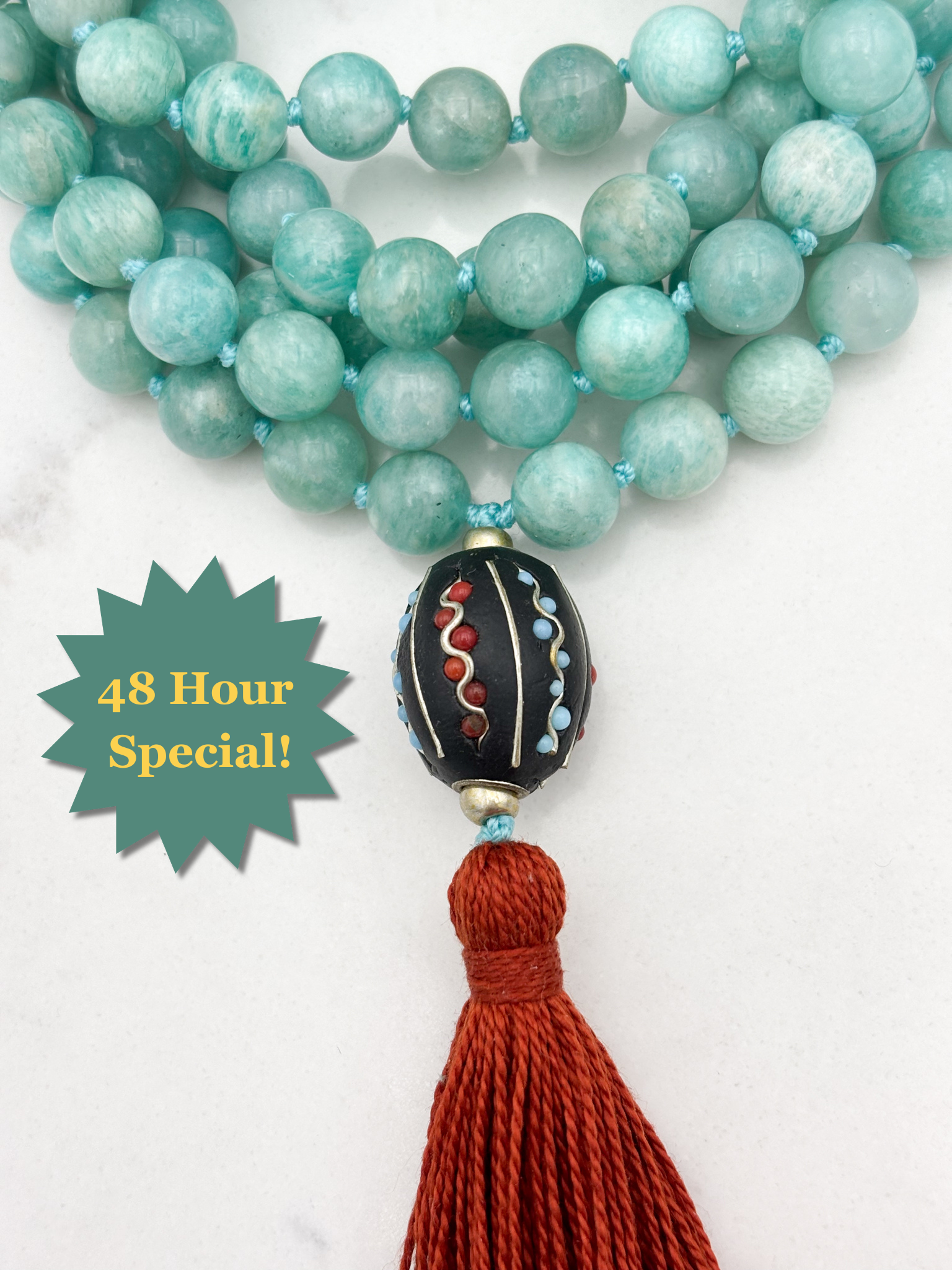 Amazonite Gemstone Mala