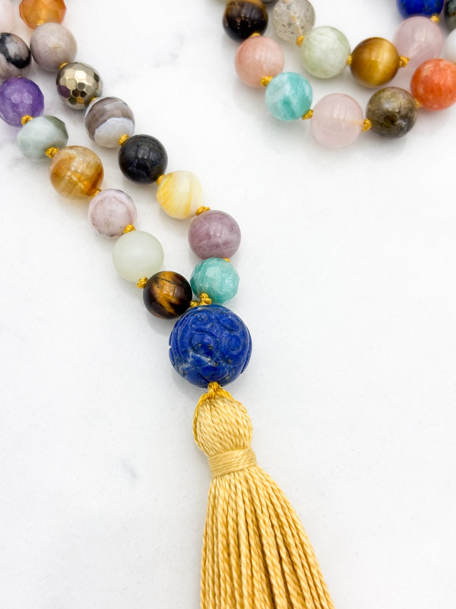 mixed gemstone mala necklace | radiant malas | handmade in boulder, colorado