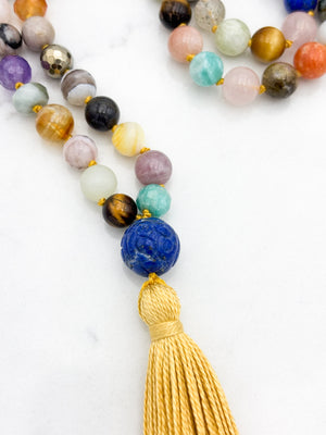 mixed gemstone mala necklace | radiant malas | handmade in boulder, colorado