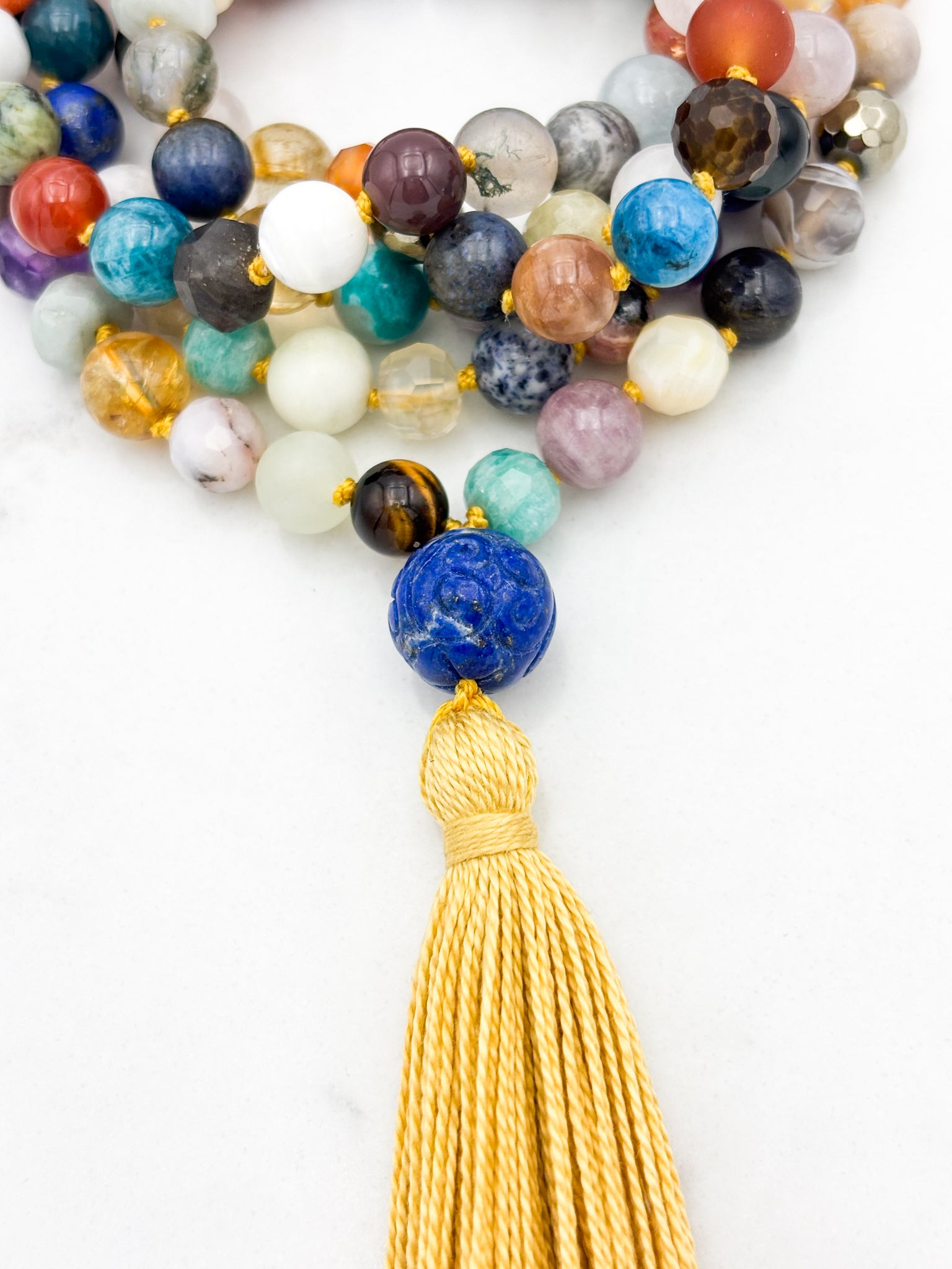 mixed gemstone mala necklace | radiant malas | handmade in boulder, colorado