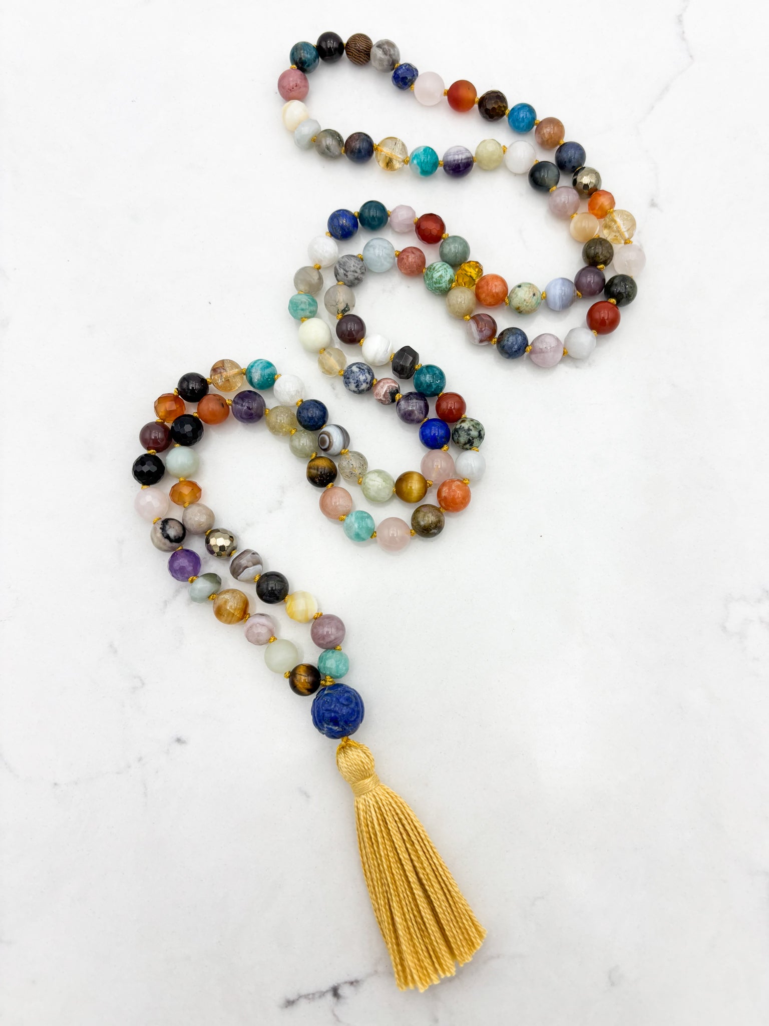mixed gemstone mala necklace | radiant malas | handmade in boulder, colorado