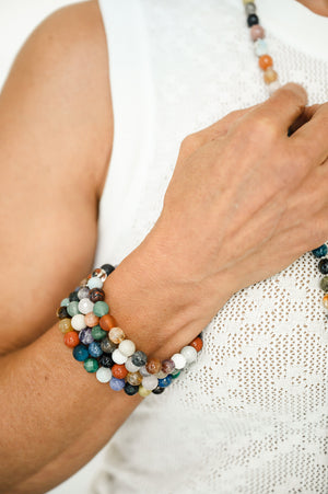 abundance mixed gemstone bracelet | radiant malas | handmade in boulder, colorado