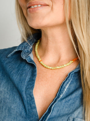 African Masai and Java Glass Bead Necklace | radiant malas | handmade in boulder, colorado
