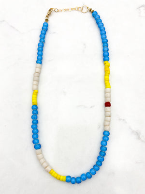 African Masai and Java Glass Bead Necklace | radiant malas | handmade in boulder, colorado