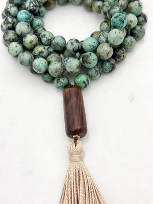 African turquoise gemstone mala | radiant malas | handmade in boulder, colorado