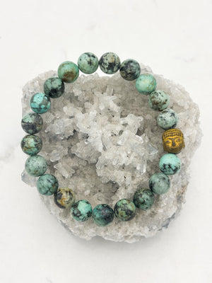 african turquoise gemstone bracelet | radiant malas | handmade in boulder, colorado