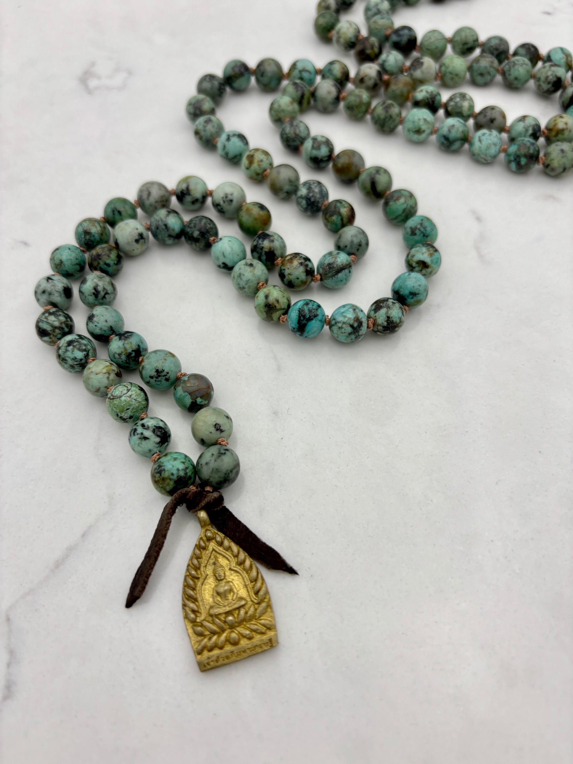 African turquoise gemstone mala | radiant malas | handmade in boulder, colorado