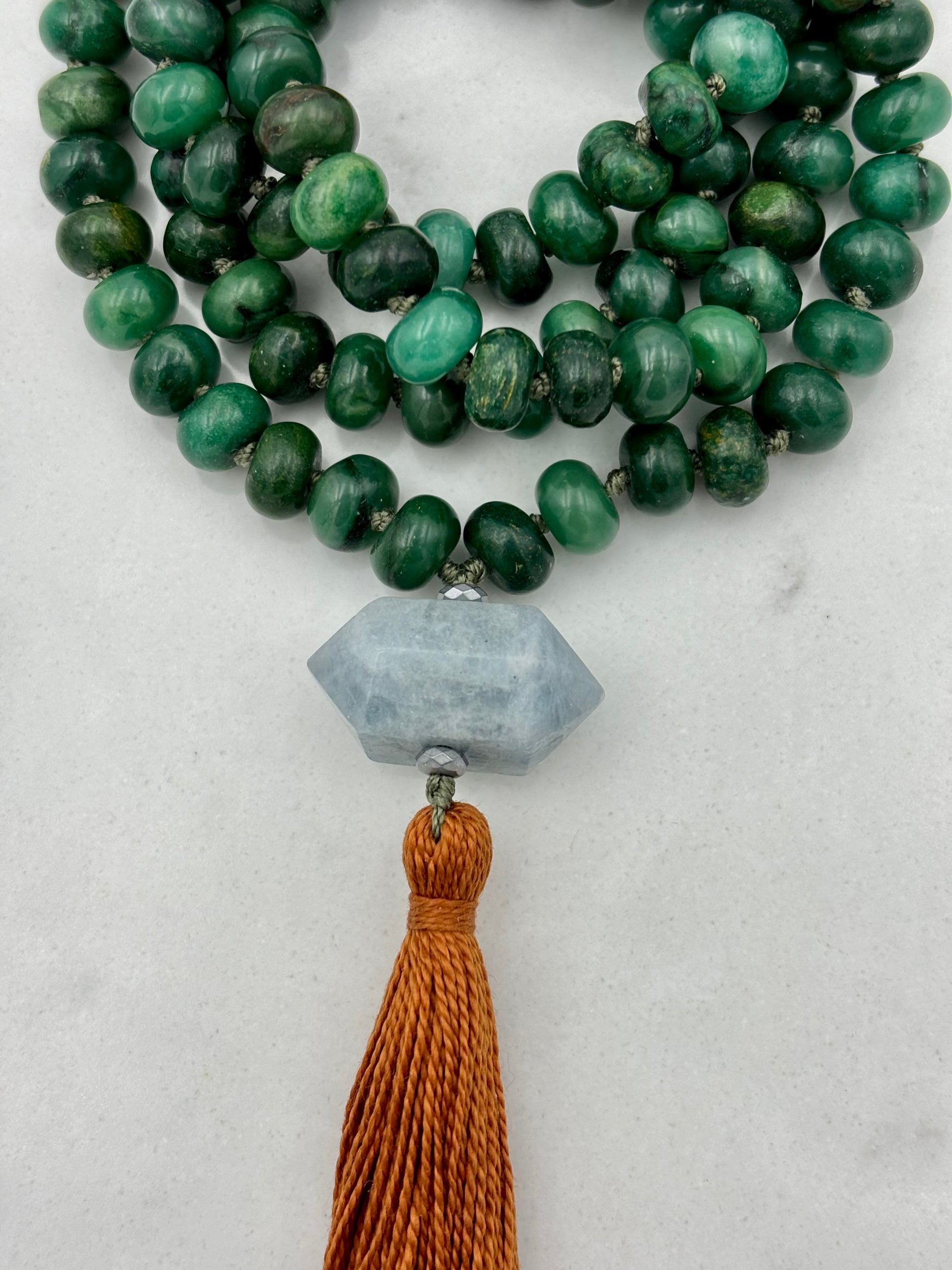 african jade gemstone mala | radiant malas | handmade in boulder, colorado