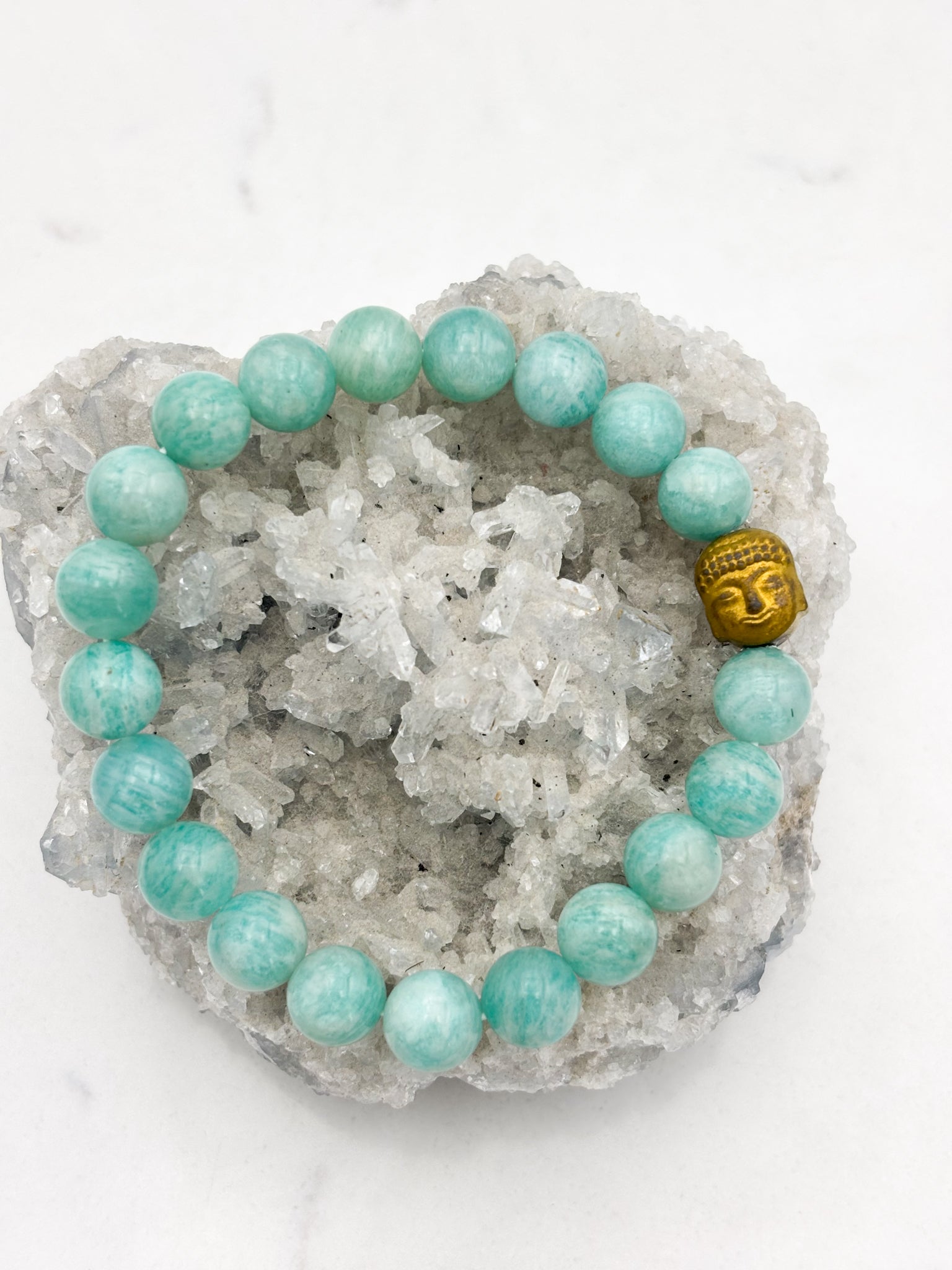 amazonite gemstone bracelet | radiant malas | handmade in boulder, colorado