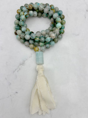 amazonite gemstone mala | radiant malas | handmade in boulder, colorado