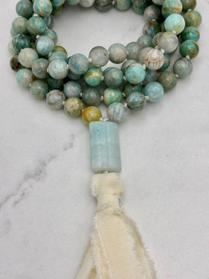 amazonite gemstone mala | radiant malas | handmade in boulder, colorado