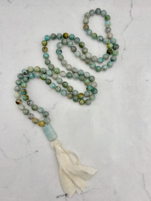 amazonite gemstone mala | radiant malas | handmade in boulder, colorado