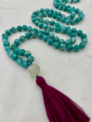 amazonite gemstone mala | radiant malas | handmade in boulder, colorado