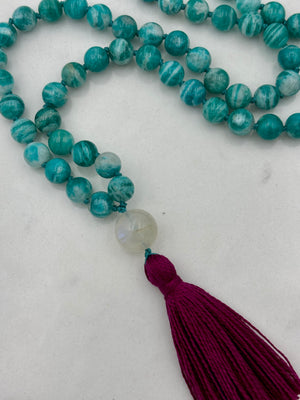 amazonite gemstone mala | radiant malas | handmade in boulder, colorado