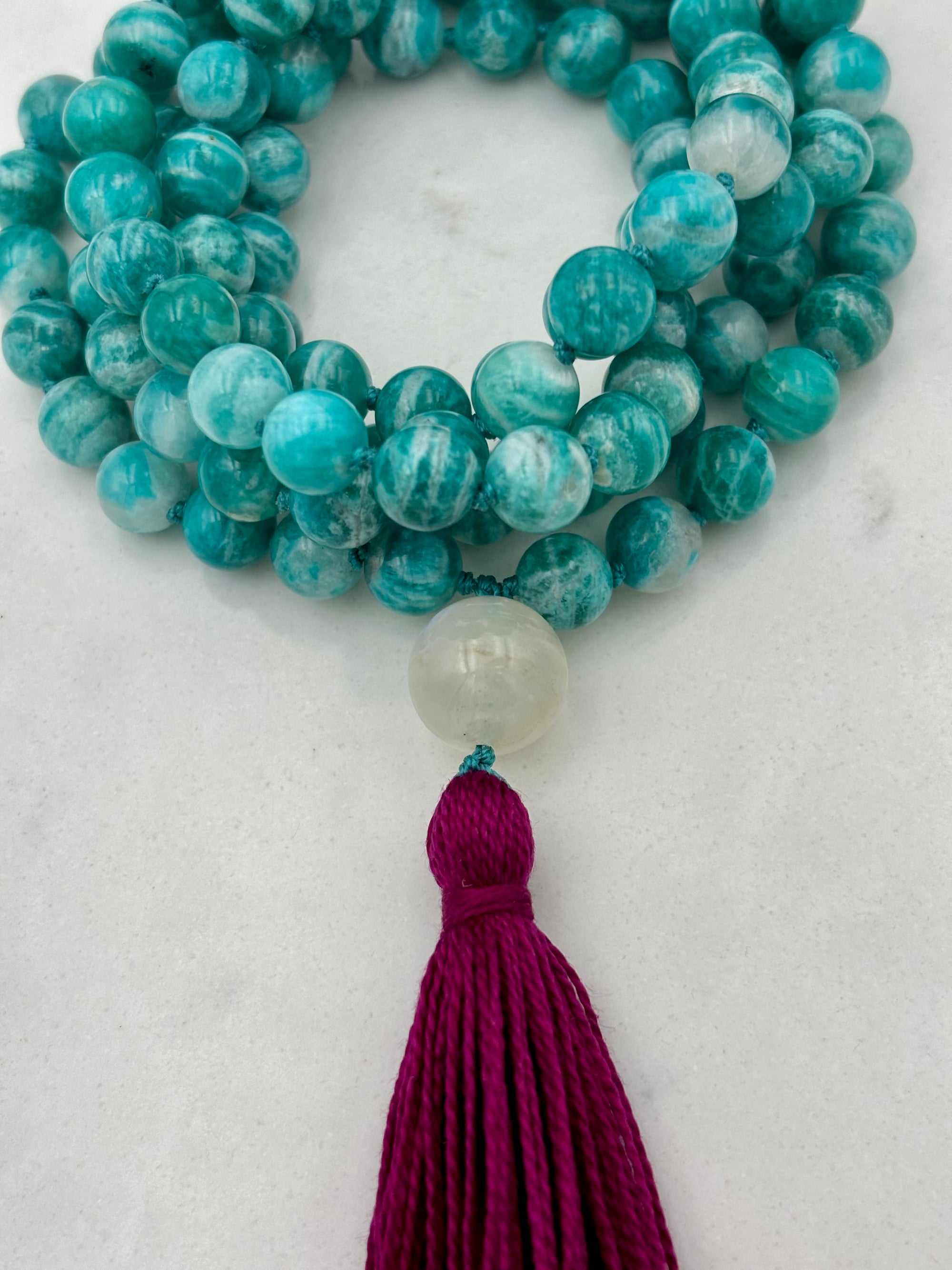 amazonite gemstone mala | radiant malas | handmade in boulder, colorado