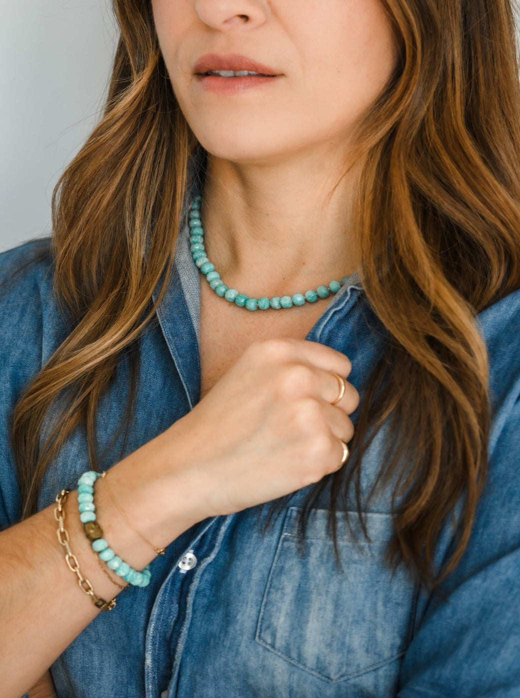 amazonite gemstone bracelet | radiant malas | handmade in boulder, colorado