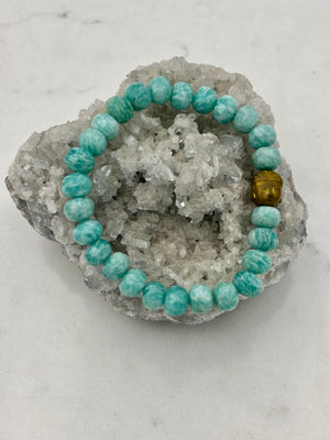 amazonite gemstone bracelet | radiant malas | handmade in boulder, colorado