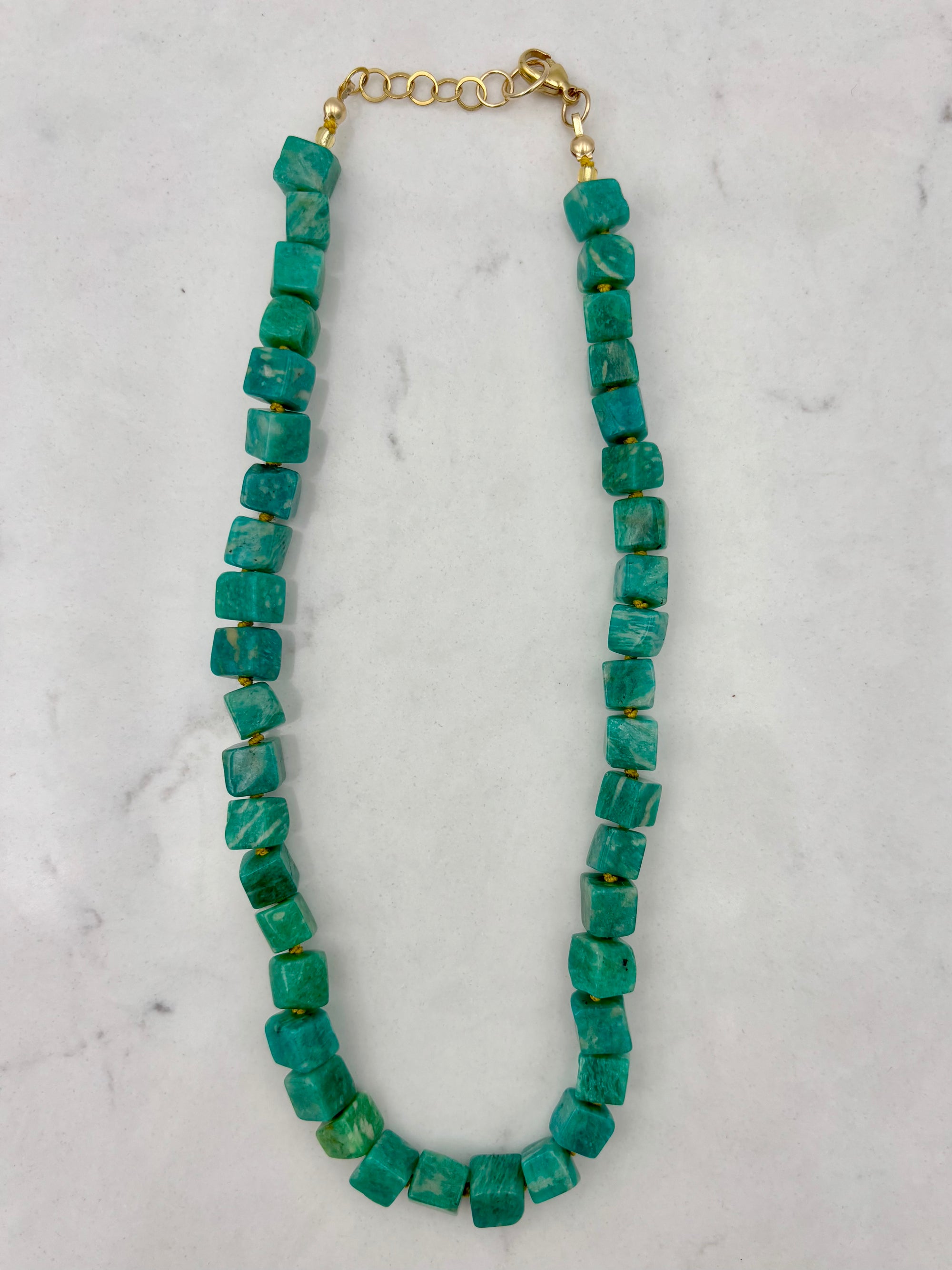 Amazonite Knotted Necklace