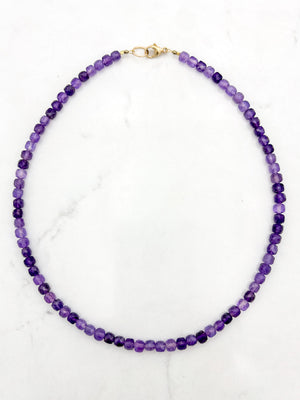 amethyst cubed gemstone necklace | radiant malas | handmade in boulder, colorado