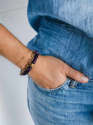 amethyst gemstone bracelet | radiant malas | handmade in boulder, colorado