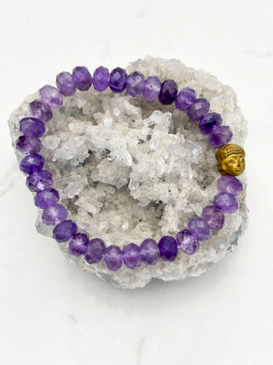 amethyst gemstone bracelet | radiant malas | handmade in boulder, colorado