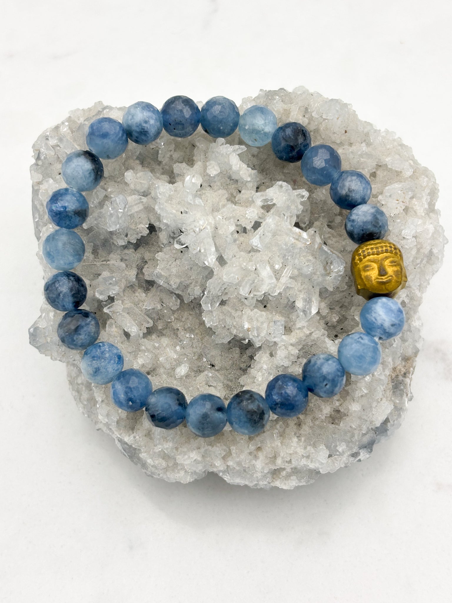 aquamarine gemstone bracelet | radiant malas | handmade in boulder, colorado
