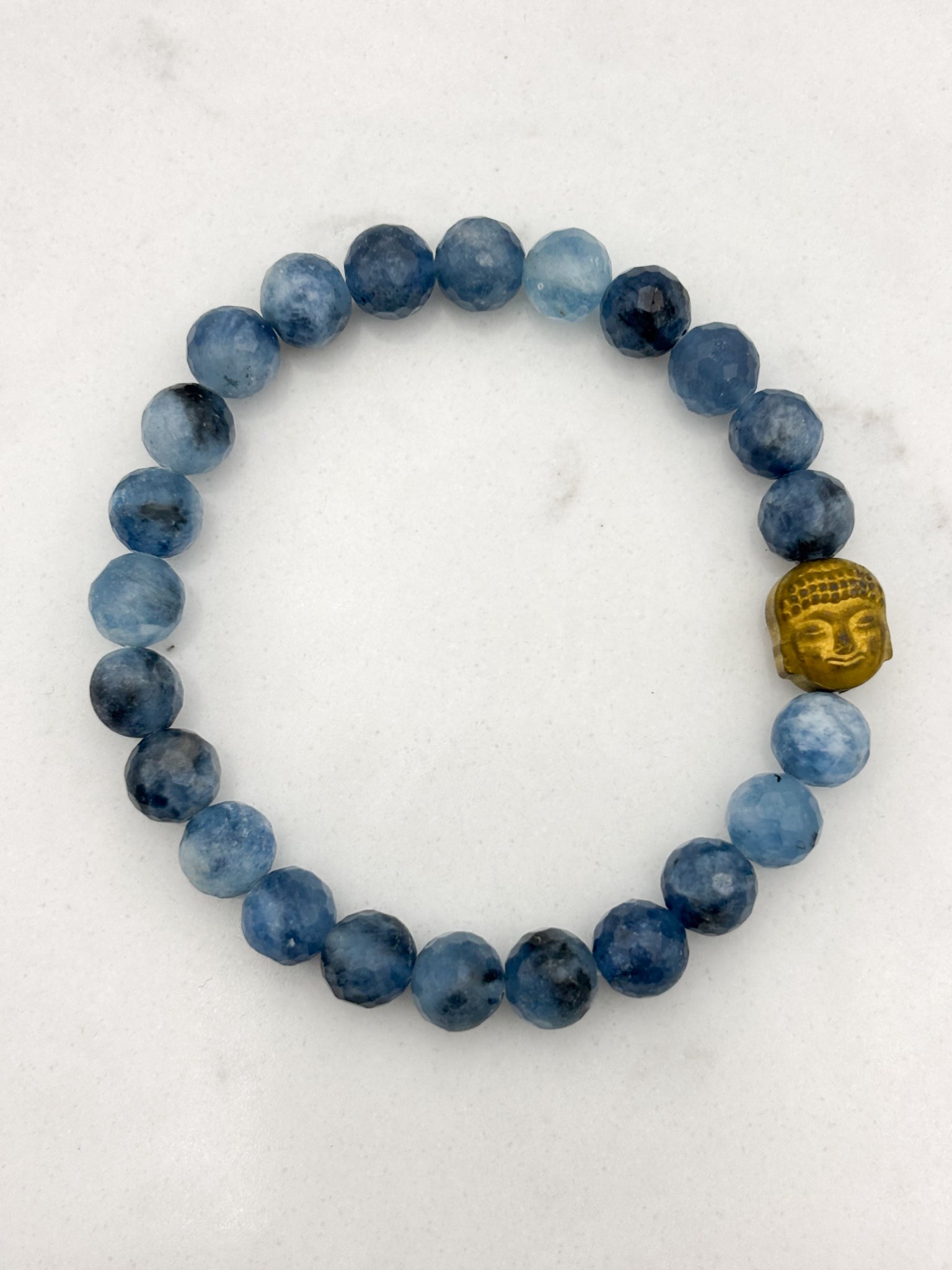 aquamarine gemstone bracelet | radiant malas | handmade in boulder, colorado