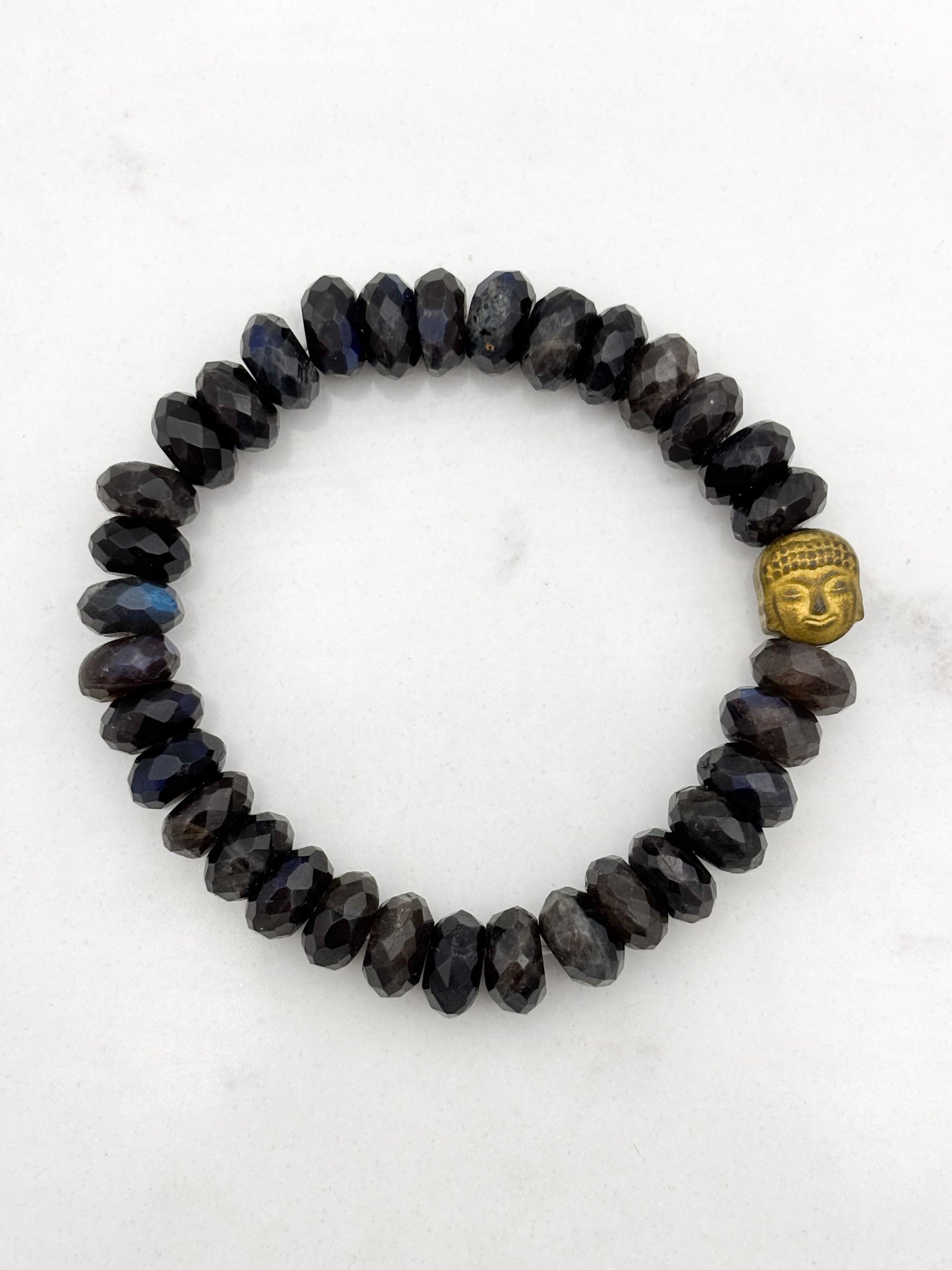 black labradorite gemstone bracelet | radiant malas | handmade in boulder, colorado