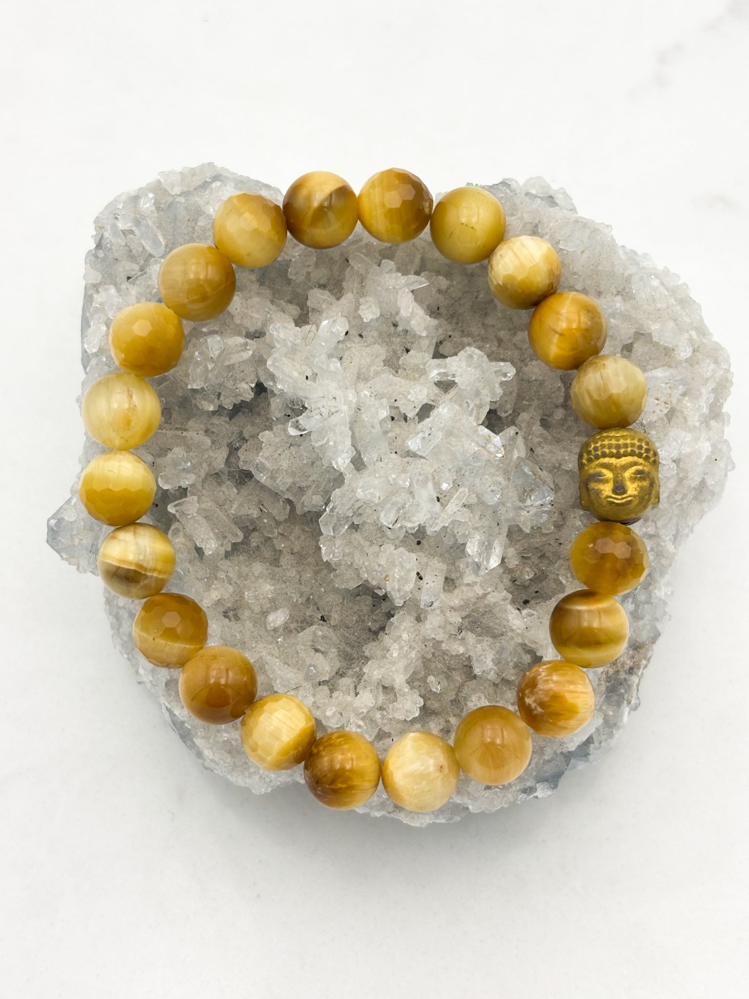 blond tiger's eye gemstone bracelet | radiant malas | handmade in boulder, colorado