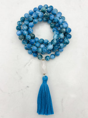 Blue Apatite Gemstone Mala