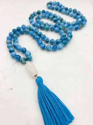 Blue Apatite Gemstone Mala