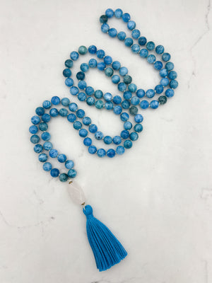 Blue Apatite Gemstone Mala