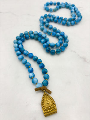 Blue Apatite Gemstone Mala