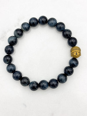 blue tiger's eye gemstone  bracelet | radiant malas | handmade in boulder, colorado
