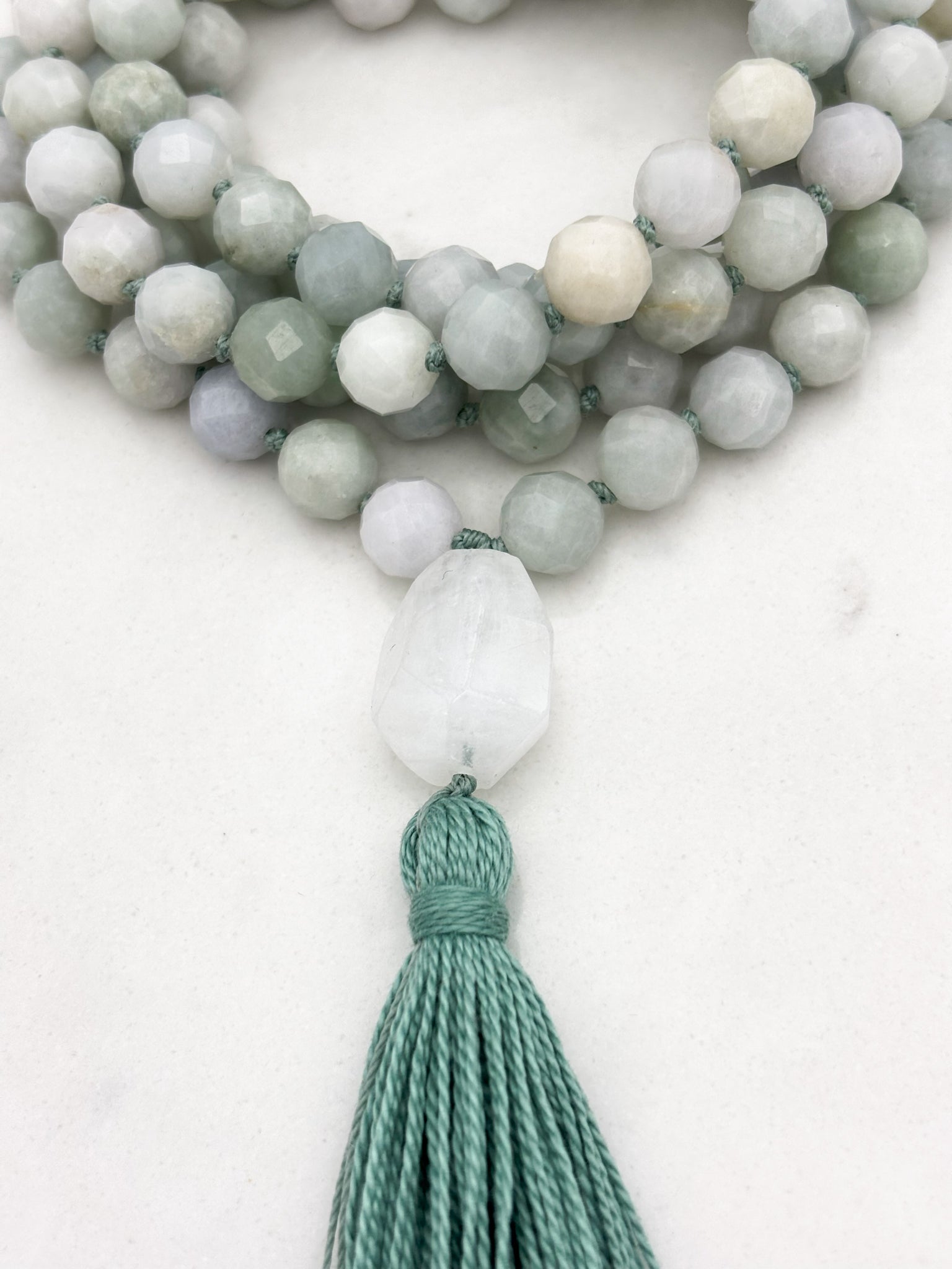burma jade gemstone mala necklace | radiant malas | handmade in boulder, colorado