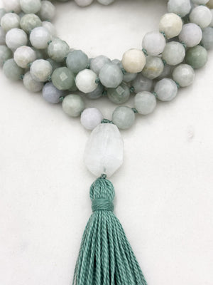 burma jade gemstone mala necklace | radiant malas | handmade in boulder, colorado