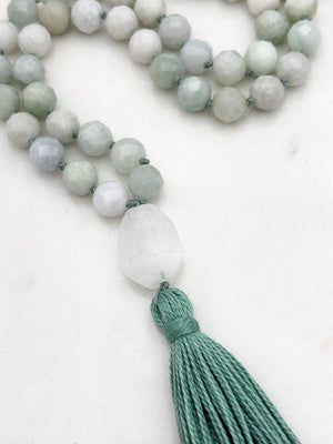 burma jade gemstone mala necklace | radiant malas | handmade in boulder, colorado