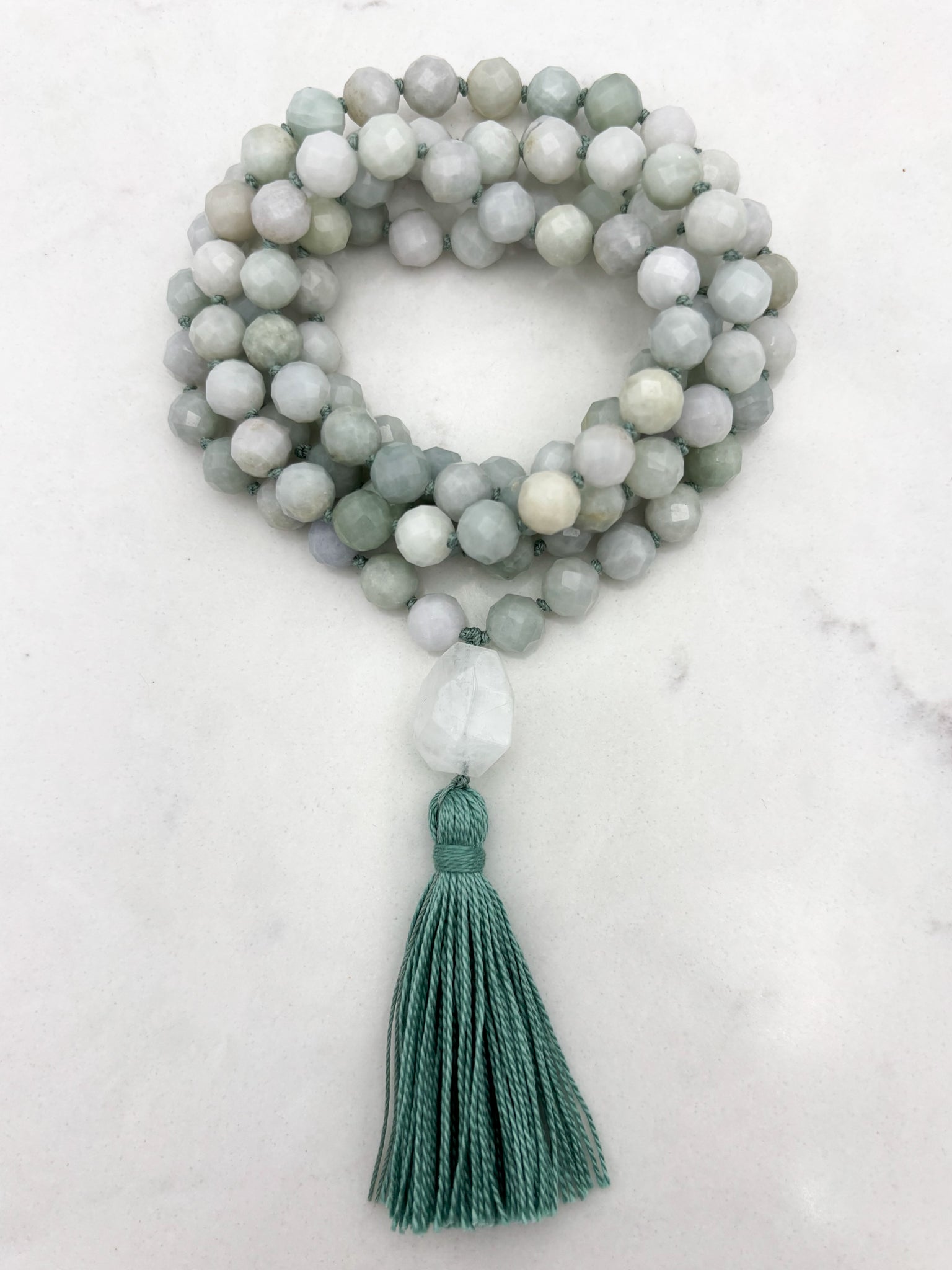 burma jade gemstone mala necklace | radiant malas | handmade in boulder, colorado