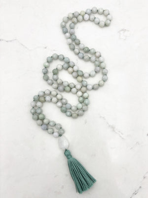 burma jade gemstone mala necklace | radiant malas | handmade in boulder, colorado