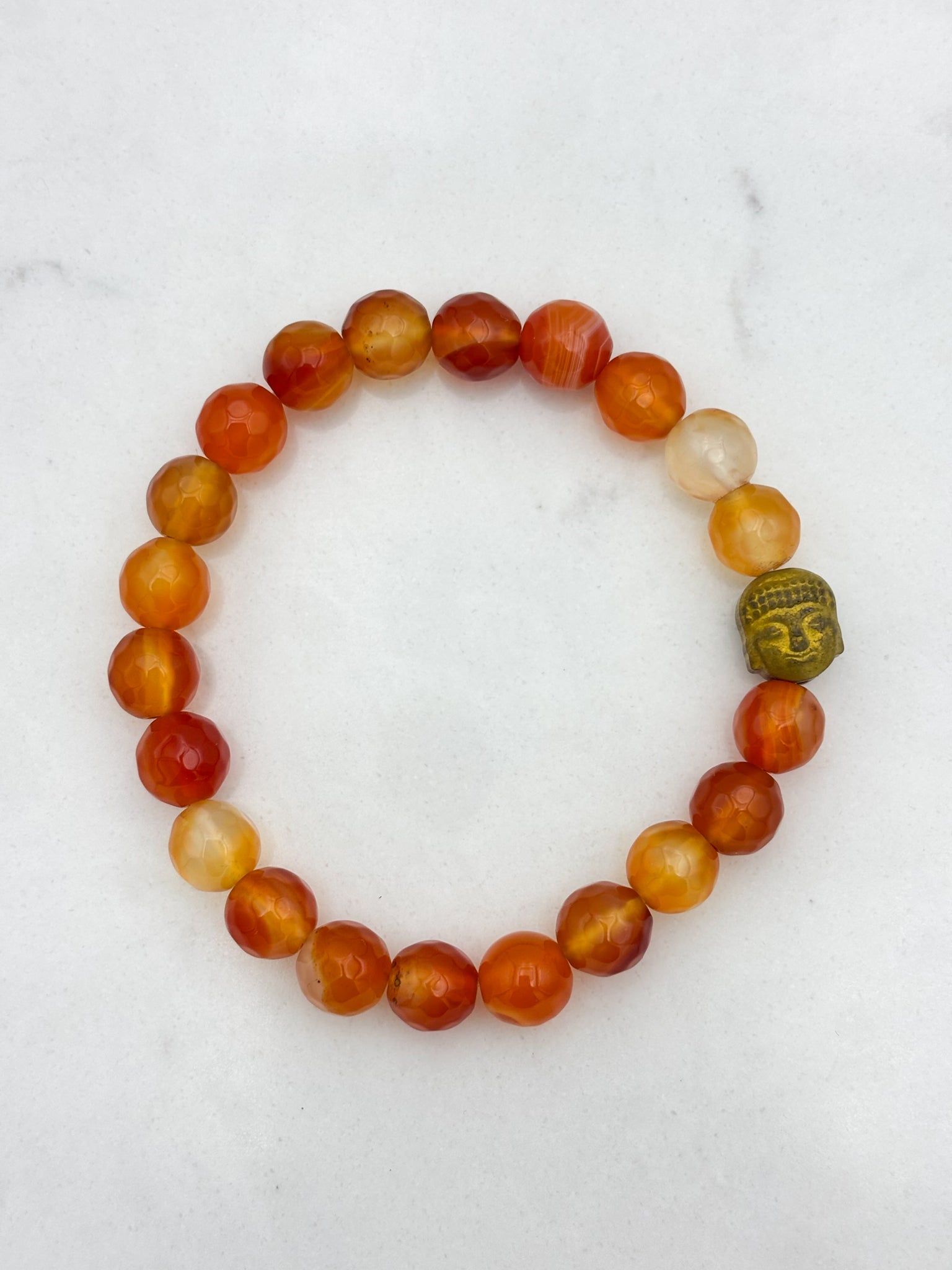 carnelian gemstone bracelet | radiant malas | handmade in boulder, colorado