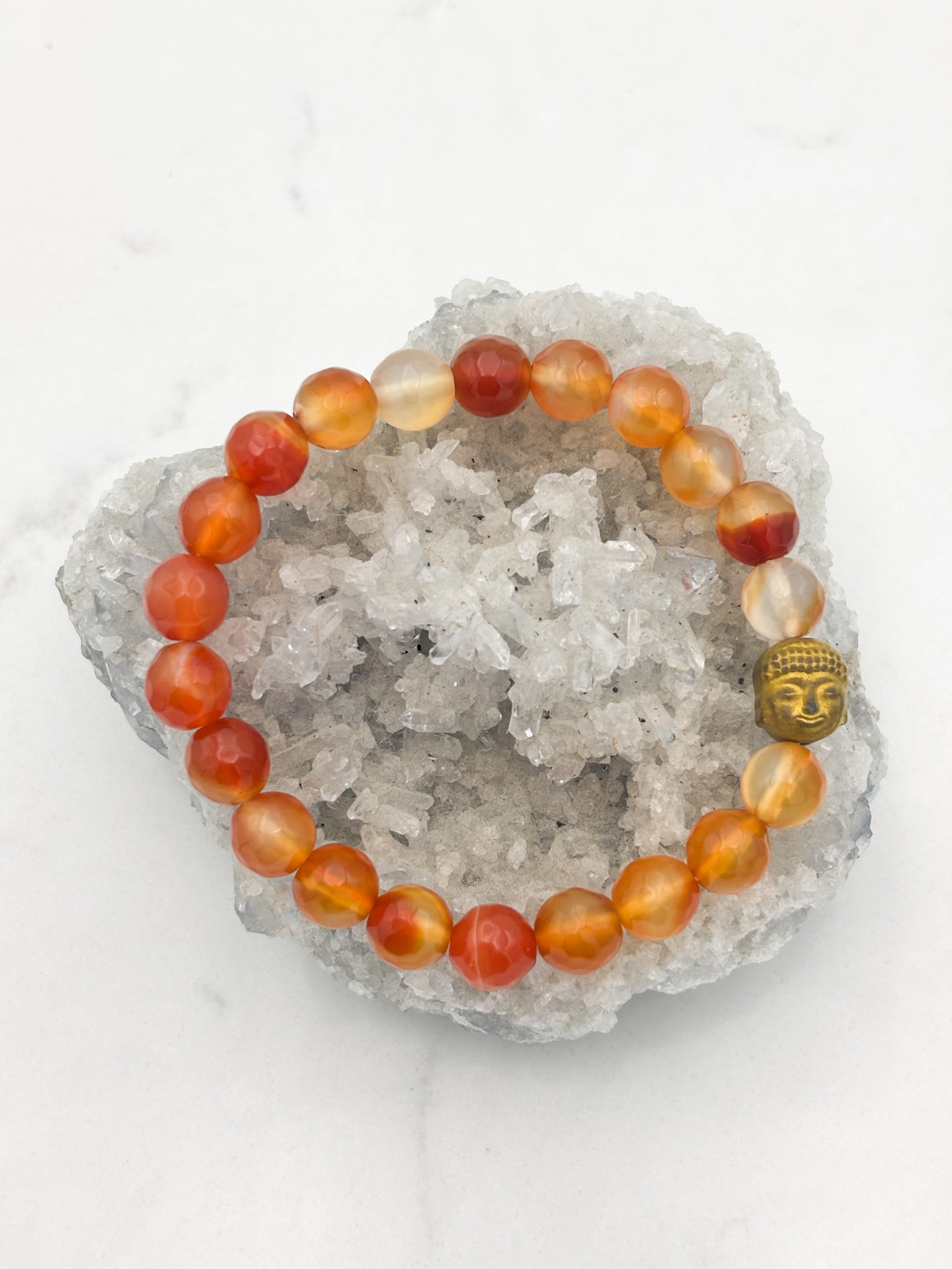 carnelian gemstone bracelet | radiant malas | handmade in boulder, colorado
