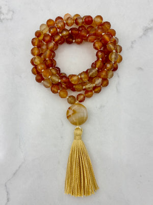 carnelian gemstone mala | radiant malas | handmade in boulder, colorado