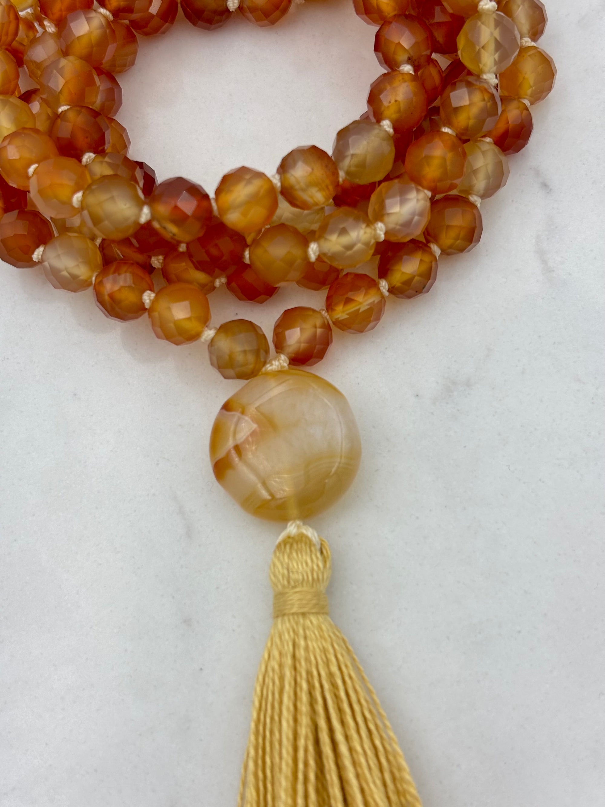 carnelian gemstone mala | radiant malas | handmade in boulder, colorado