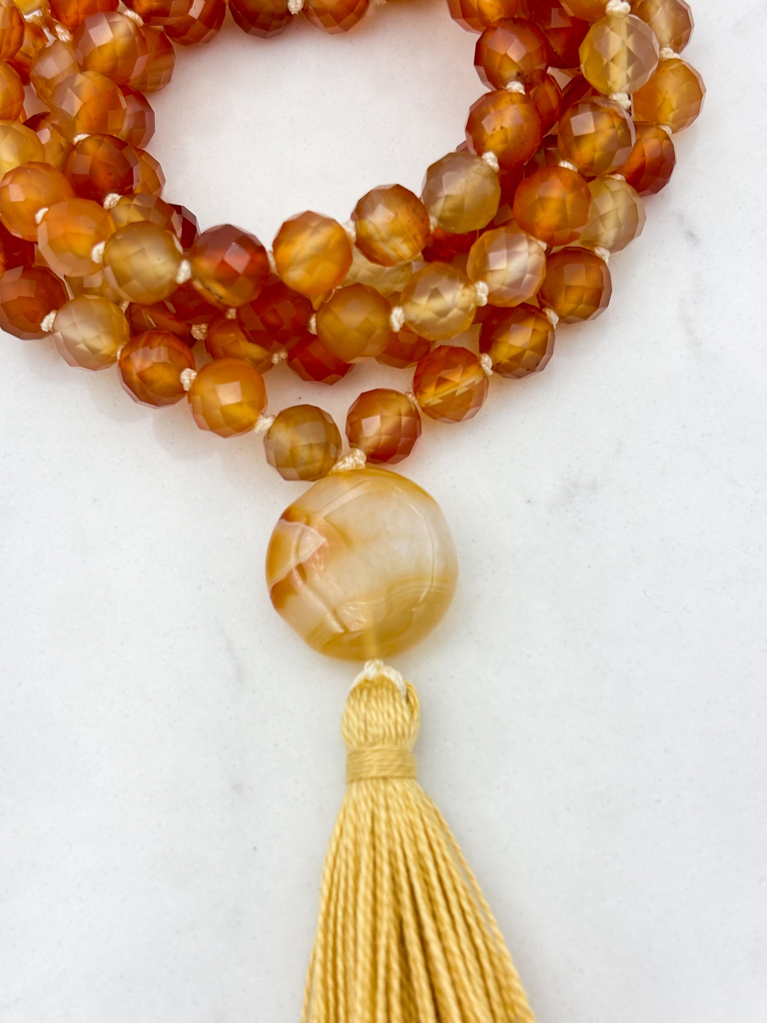 carnelian gemstone mala | radiant malas | handmade in boulder, colorado