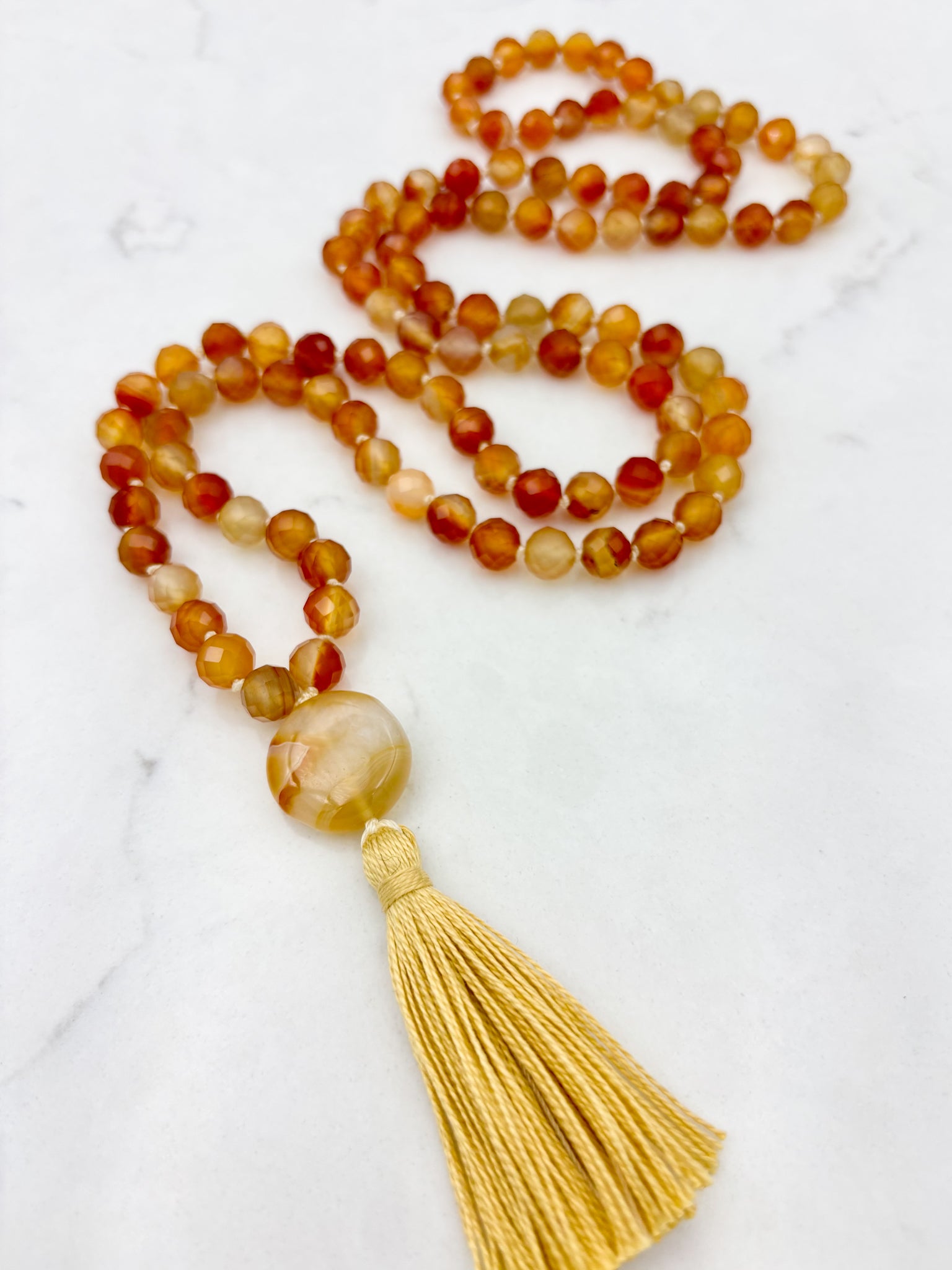 carnelian gemstone mala | radiant malas | handmade in boulder, colorado