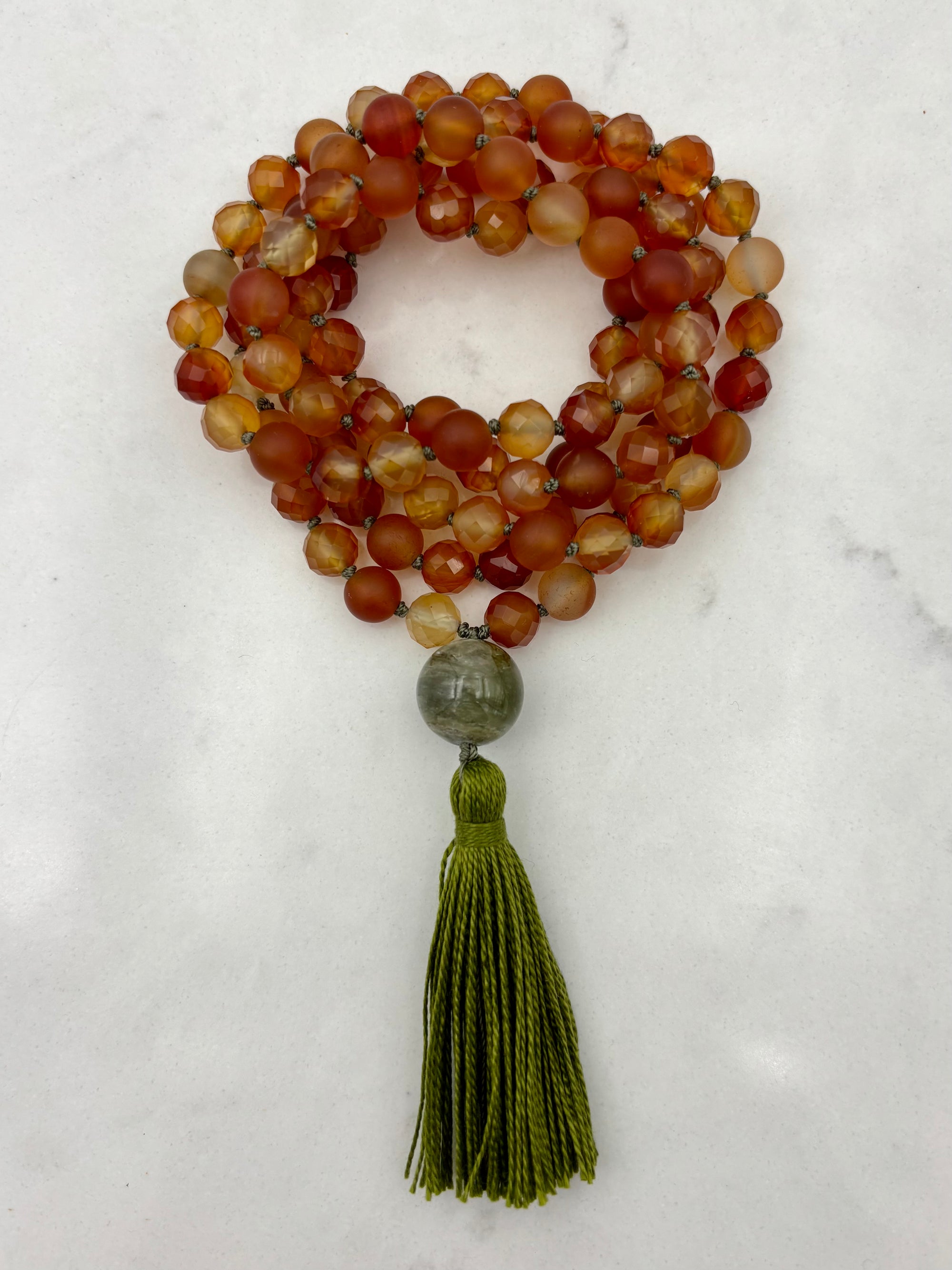 carnelian gemstone mala | radiant malas | handmade in boulder, colorado