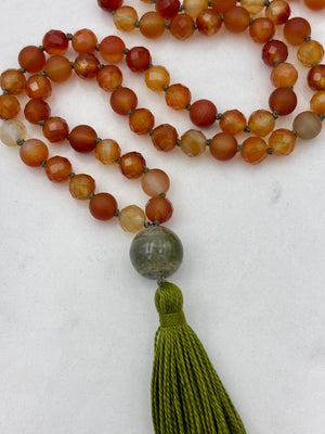 carnelian gemstone mala | radiant malas | handmade in boulder, colorado