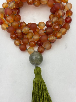 carnelian gemstone mala | radiant malas | handmade in boulder, colorado