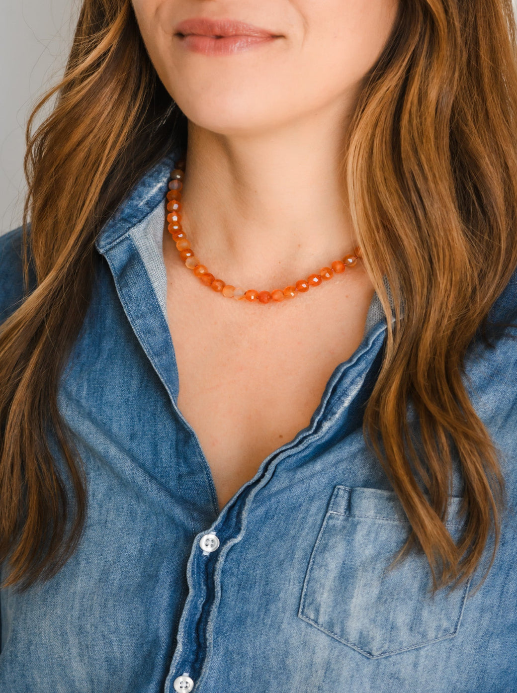 Carnelian knotted Necklace | radiant malas | handmade in boulder, colorado